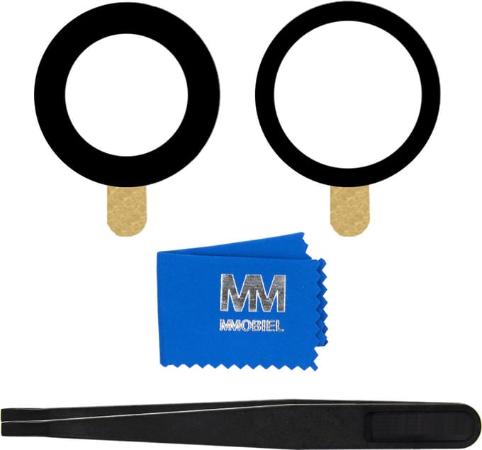 MMOBIEL Glas Lens Back Camera voor iPhone 12 / 12 Mini - Zwart - Incl. Pincet