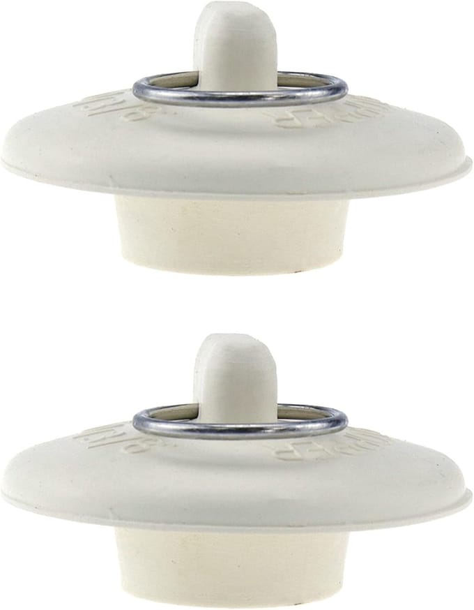Rubberen Afvoerstop - Gootsteen Ring - Water Blokkeren - Met Trekring - 5.5 cm Diameter - Wit