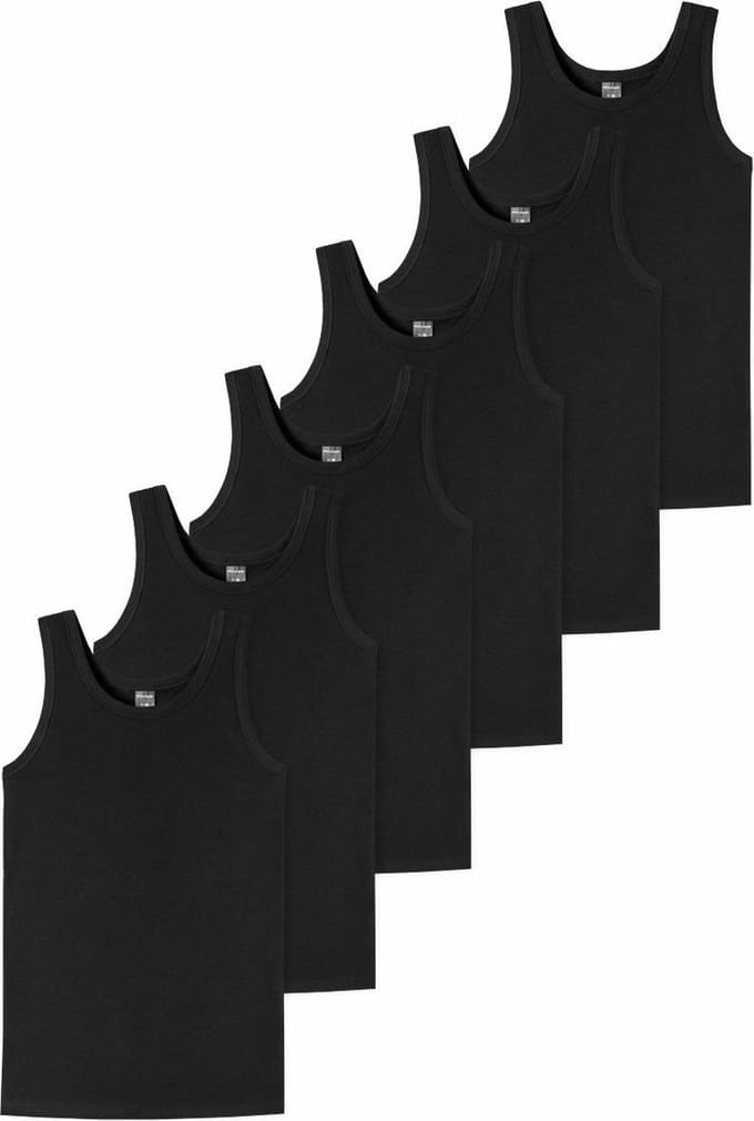 Schiesser Jongens onderhemd 6 pack Teens Boys - 95/5 Cotton