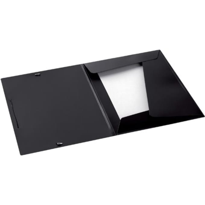 Elastomap Jalema college file A4 3 klepppen PP zwart
