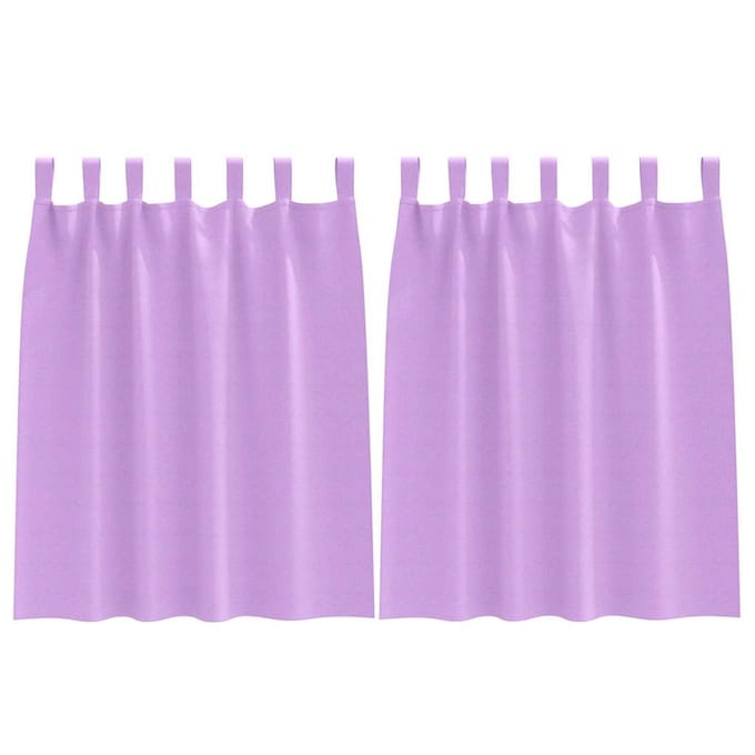vidaXL - Blackout - Gordijnen - met - Ringen - 2 - st - Paars - 140 - x - 140 - cm - Polyester