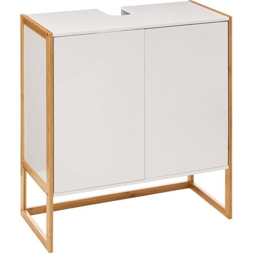 5Five® Natureo Wastafelonderkast met Uitsparing 33x70x80 cm - Wastafelmeubel Wit