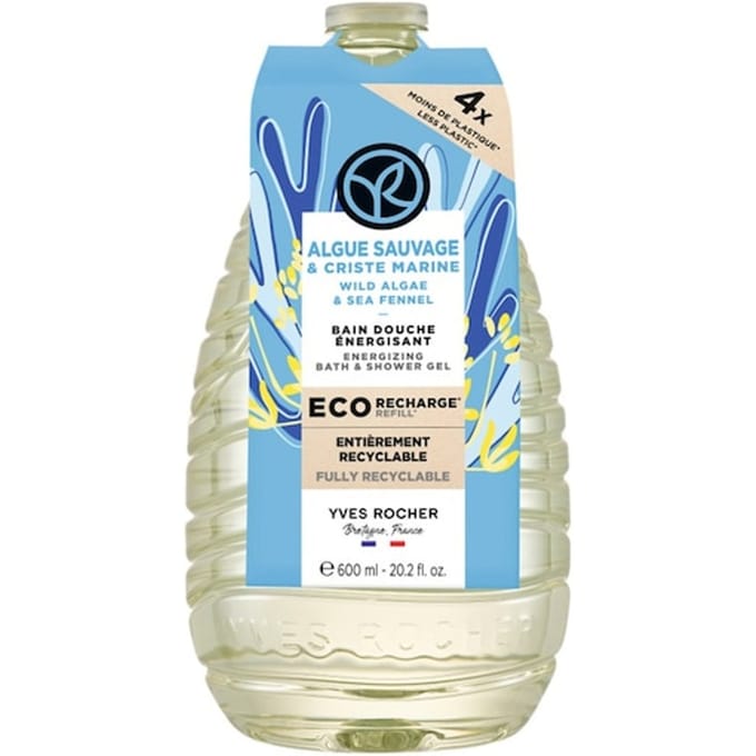 Yves Rocher Wild Algae & Sea Fennel Energenzing Bad- Douchegel Dames 600 ml