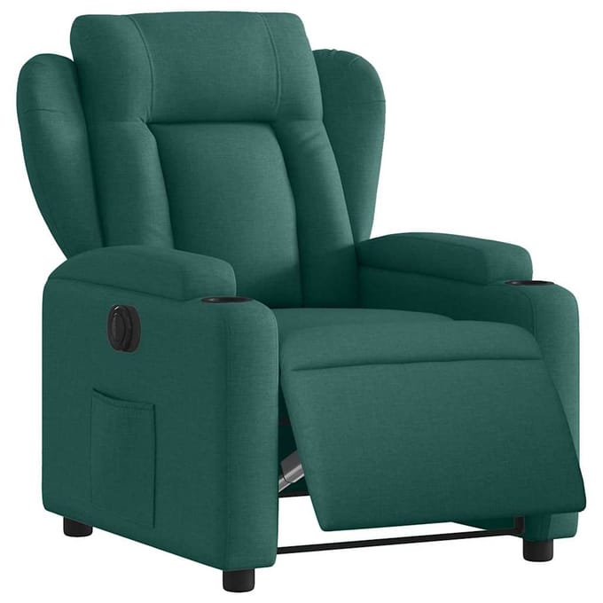 vidaXL - Fauteuil - verstelbaar - elektrisch - stof - donkergroen
