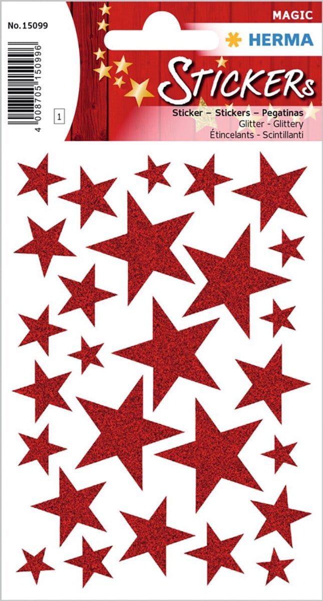 HERMA 3732 sticker Folie Goud, Rood Permanent 24 stuk(s)