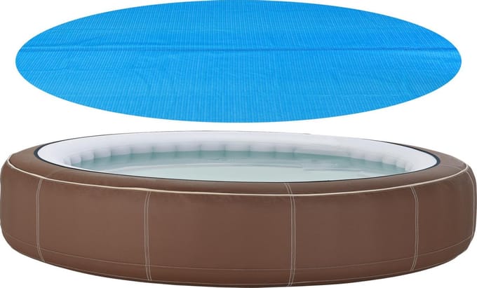 Zwembadafdekking zonnedoek rond PE blauw 549 cm