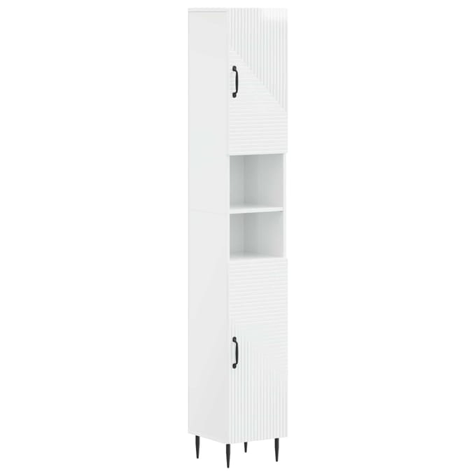 vidaXL - Badkamerkast - met - Open - Plank - HAARLEM - Hoogglans - Wit