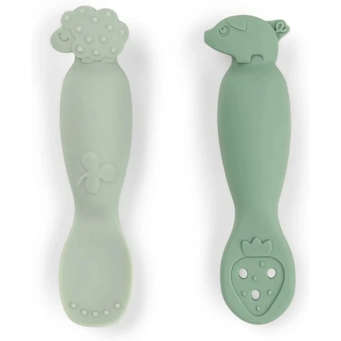 Done By Deer Tiny Farm Oefen Lepel Set - Green