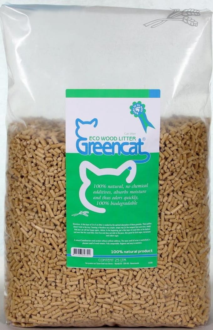 Greencat Wood Litter - 25 liter