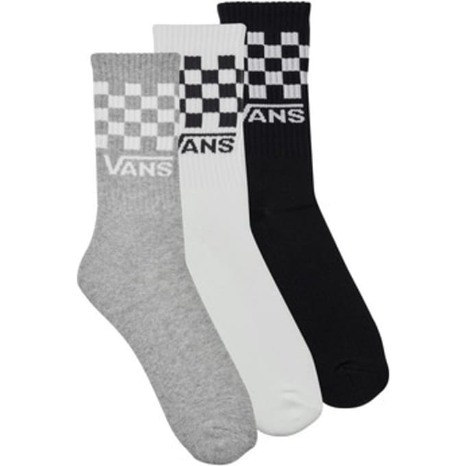 VANS 3 Paar Classic Crew sokken (Wit/zwart/grijs, 39-42)