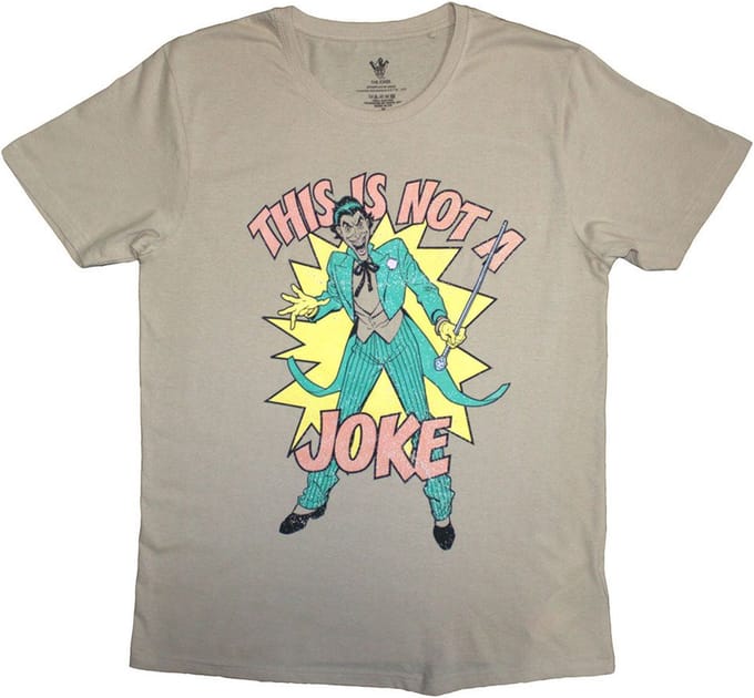 DC Comics - This Is Not A Joke Heren T-shirt - S - Creme