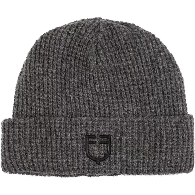 Ribbelende wollen muts met logo Equestro