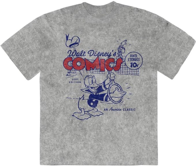 Disney - Donald An American Classic Heren Tshirt - XL - Grijs