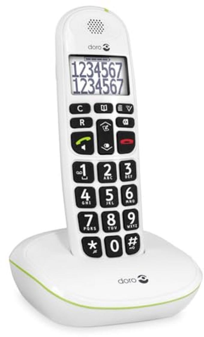 Draadloze Telefoon met Eenvoudige Bediening en DECT Technologie - Wit