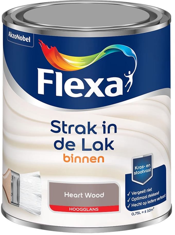 Flexa - Strak In De Lak Binnenlak Hoogglans - Heart Wood - Mengverf - 750 Ml