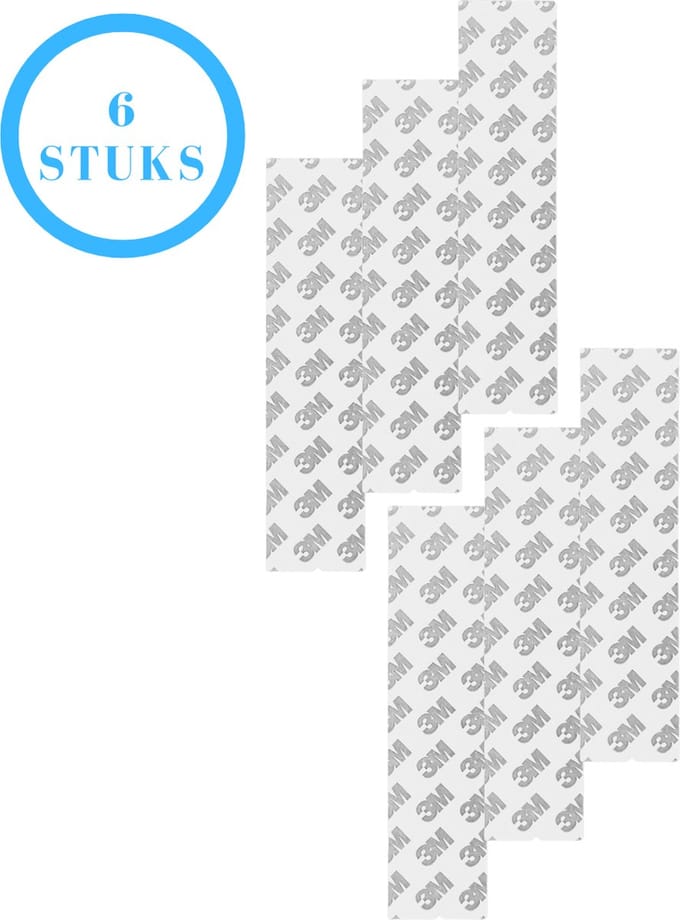 3M Plakstrips - Dubbelzijdig Tape - Plakstrips Dubbelzijdig - 3M Tape - 17 CM - 6 Pack - Lichte Objecten