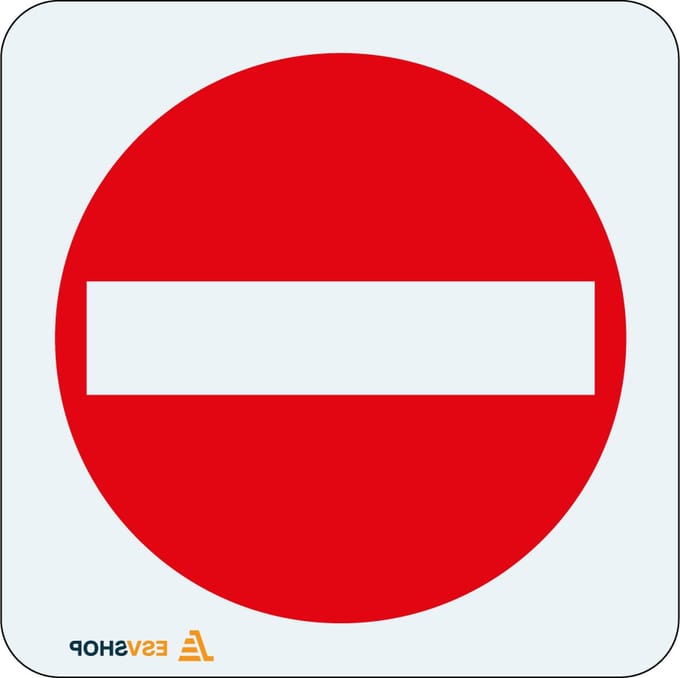 Raamsticker verboden in te rijden, C2 100 x 100 mm