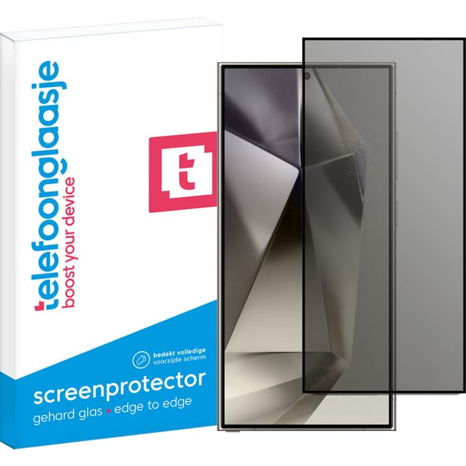 Samsung Galaxy S24 Ultra 5G Privacy screenprotector gehard glas Edge to Edge