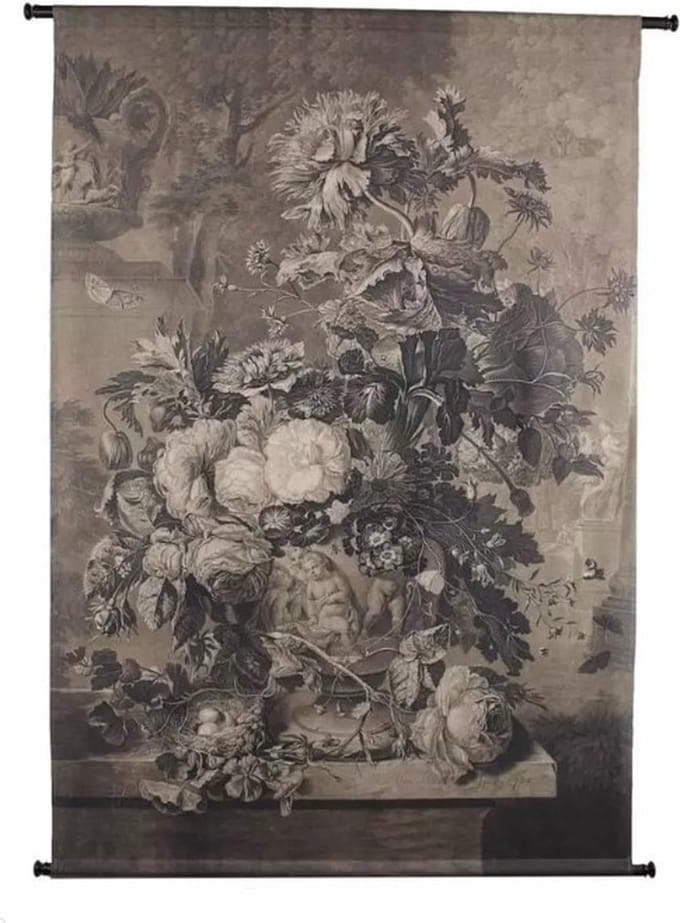 HD Collection Wall Hanging Bouquet Brown 136x3x105cm
