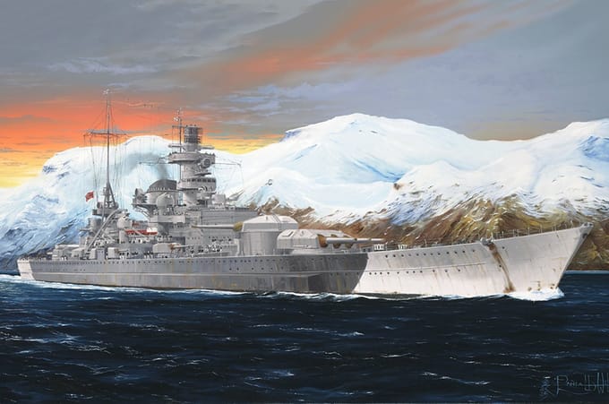 Trumpeter Modelbouwpakket Schepen - 05361 Scharnhorst WWII – Scharnhorst-klasse – Duits Slagschip Plastic - 1:350 - Modelbouw