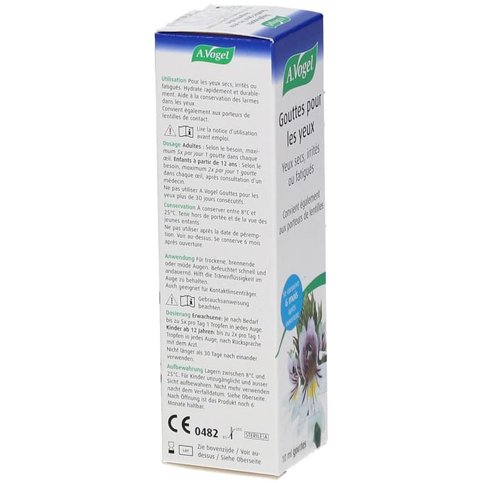 A.Vogel Bevochtigende Oogdruppels Droge, Vermoeide En Branderige Ogen 10ml
