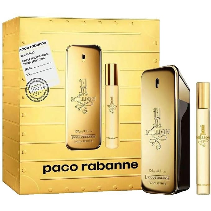Paco Rabanne One Million Gift Set Eau de Toilette 100ml + Eau de Toilette 20ml Travel Set