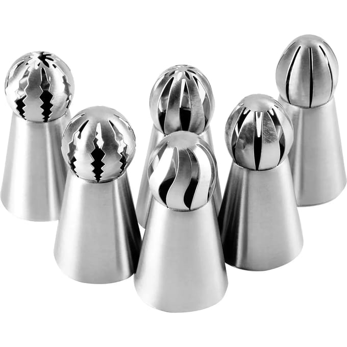 Set van 6 decoratie spuitmondjes Lacor Russes