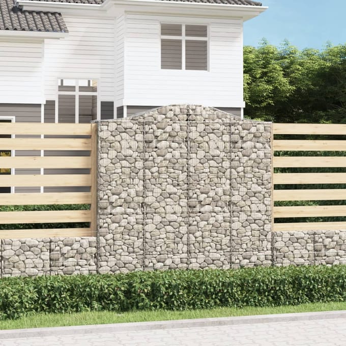 vidaXL Schanskorven 3 st gewelfd 200x50x200/220 cm ijzer