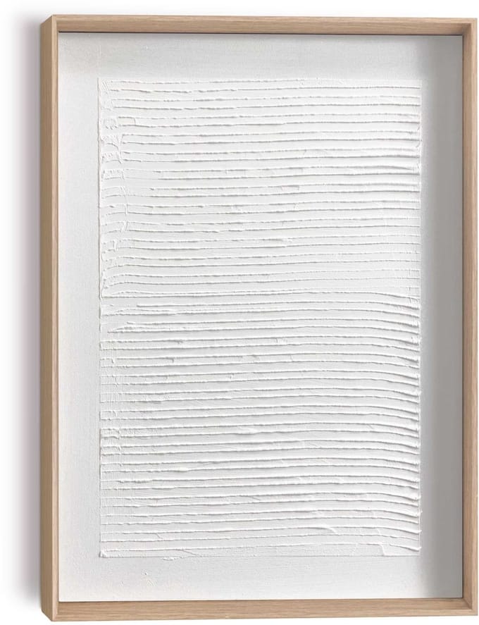 Schilderij 3D Art Zachte Lijnen - 40 x 30 - Hout - REINDERS