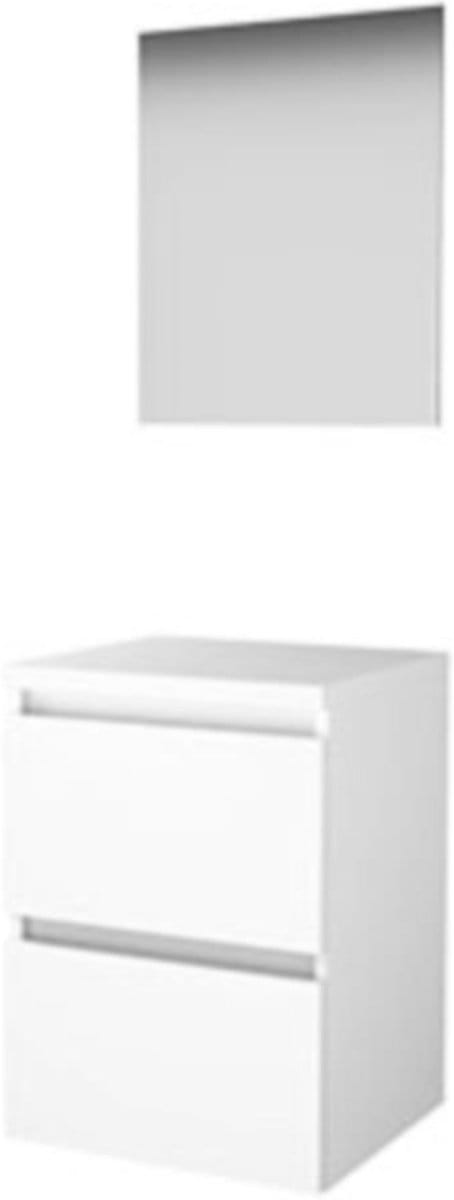 Basic-Line Ultimate 46 Badkamermeubelset - 50 x 46 cm - Greeploos - 2 Lades - Wastafelblad - Ice White