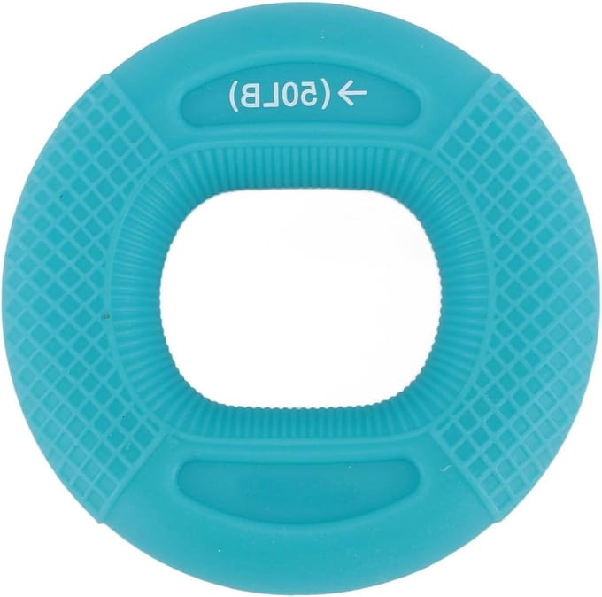 Handgreepversterker - Kracht trainer - Onderarm training - Dubbele textuur - 8x8x2 cm - Blauw