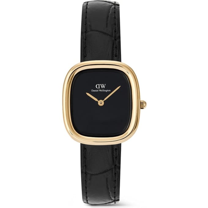 Daniel Wellington DW Watch Margot Reading Onyx Ceramic Gold 24x26mm