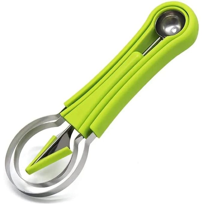 Trancheuse à pastèque, cuillère à découper les fruits, couteau à découper, plateau à fruits, séparateur de pulpe, Gadgets de cuisine pour la maison, outils yellow