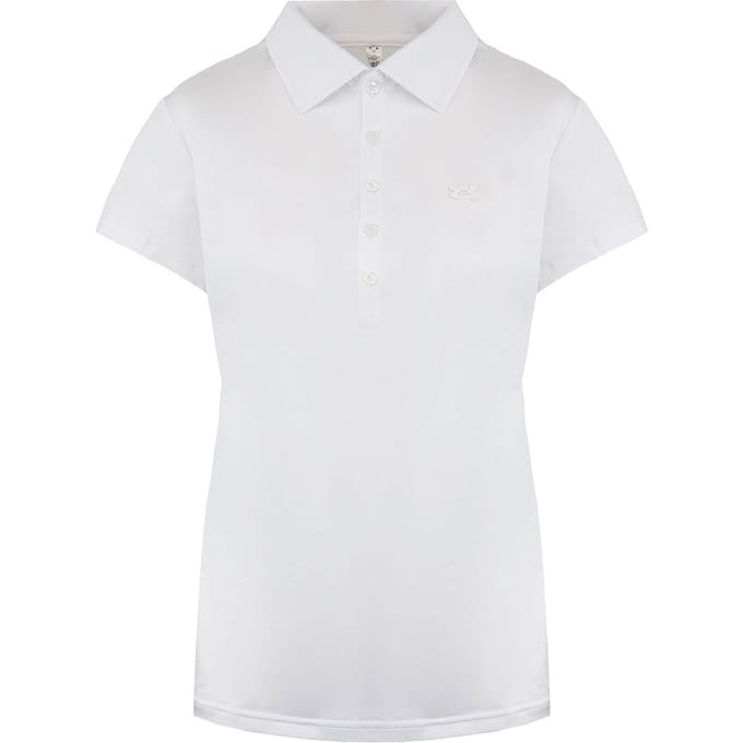 Under Armour Golf HeatGear korte mouw wit dames poloshirt 1272336 100
