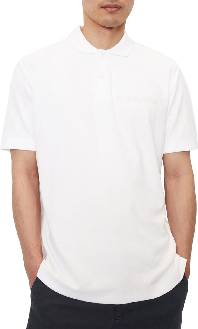 Marc O'Polo regular fit polo - heren poloshirt korte mouw - wit - Maat: S