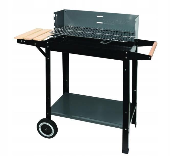 Master Grill MG909 - Houtskoolbarbecue - Verstelbare Chromen Rooster - Wielen