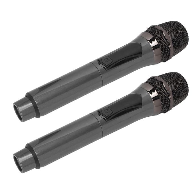 Microphone sans fil 1 pour 2 double portable à main dynamique système de micro de karaoké avec rechargeable
