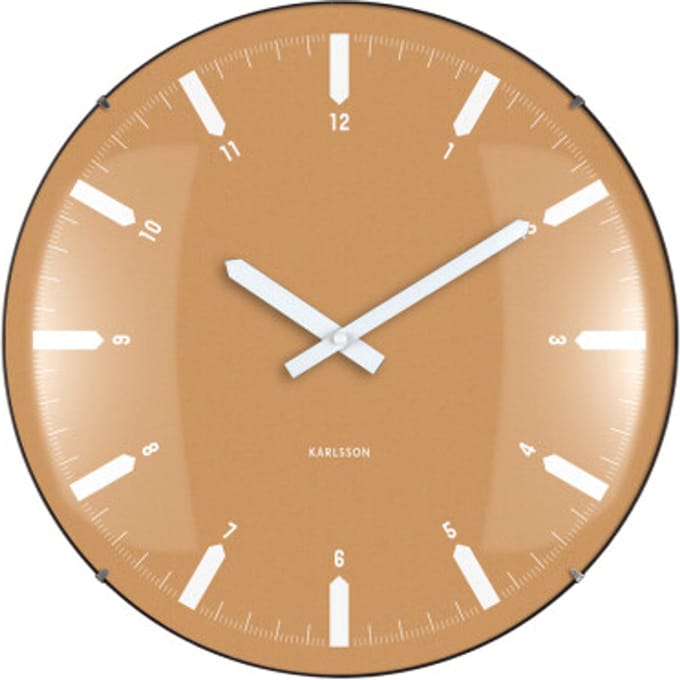Karlsson wandklok realista dome oker- Ø35cm
