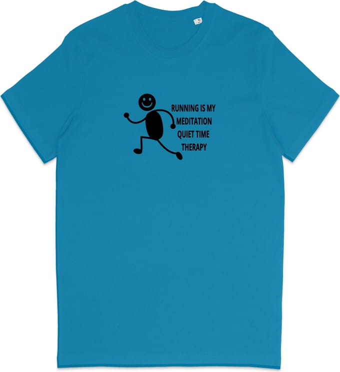 T Shirt Dames Heren - Hardlopers - Quote Grappig - Joggers - Blauw - Maat M