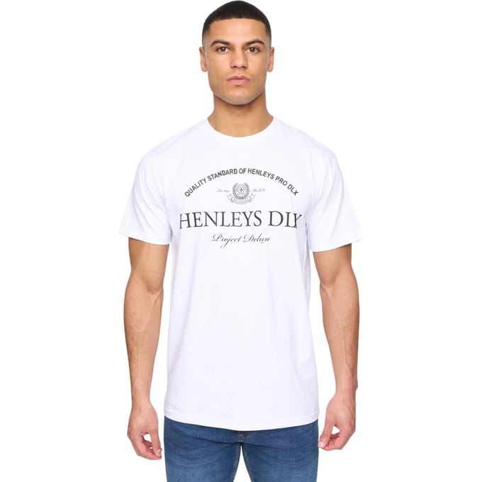 Henleys Heren Henclose Katoenen T-shirt (Wit)