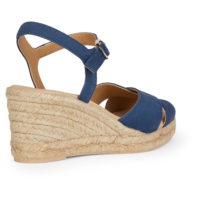 Geox D Gelsa Laag Leren Vrouwen Navy Sandalen