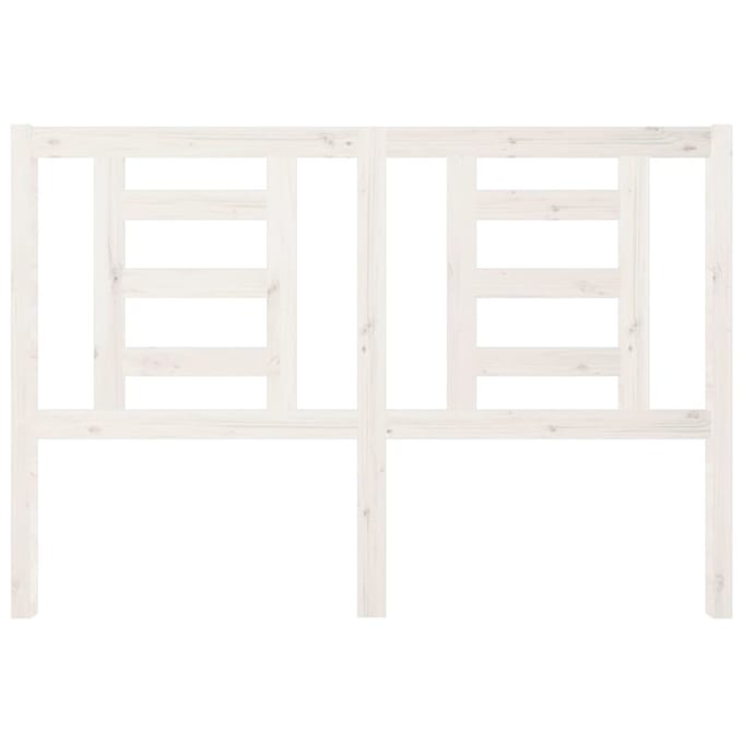 vidaXL - Hoofdbord - 146x4x100 - cm - massief - grenenhout - wit