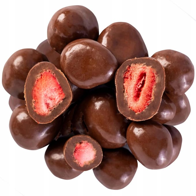 Gevriesdroogde Aardbei in Melkchocolade 250 G Hele Vruchten Chocolade