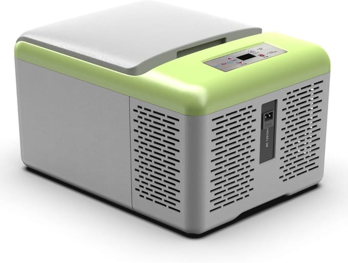 AHD® Koelbox Elektrisch - Compressor Koelbox - Camping Koelkast - Camping Koelkast Electrisch - Grijs - 32cm x 43cm x 26cm