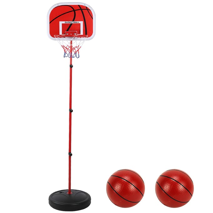 Support de basket-ball réglable en hauteur 170 cm Ensemble d'équipement d'entraînement de jeu pour enfants pour intérieur extérieur red