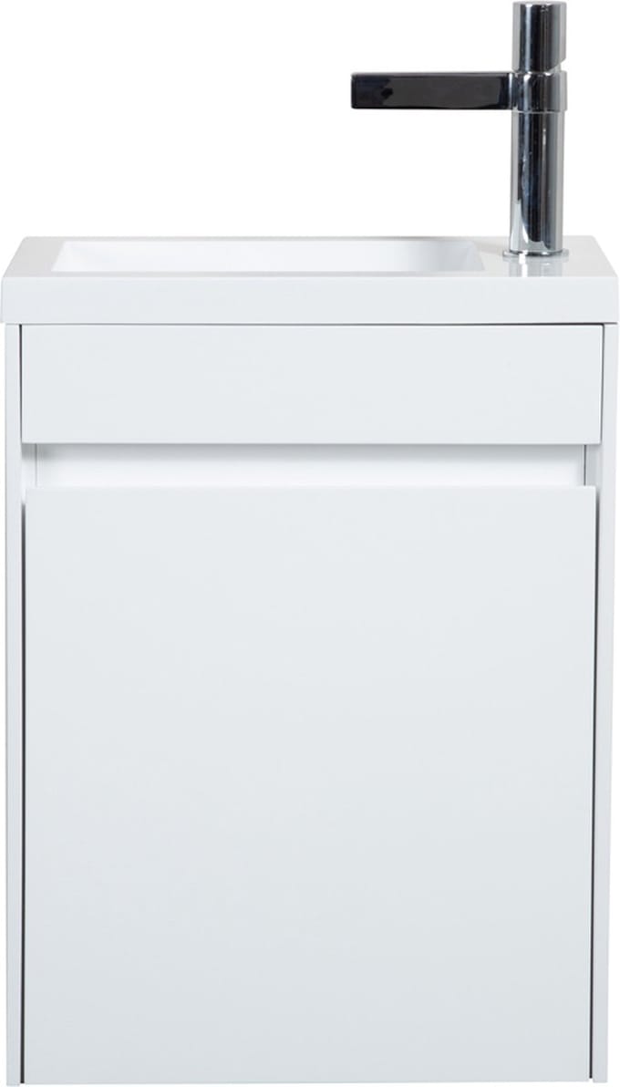 Fonteinmeubel Antonio 40cm mat wit met mat witte wastafel