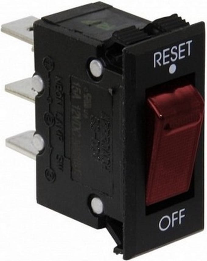BREG - Tuimelschakelaar met automatische zekering - 10 Amp.
