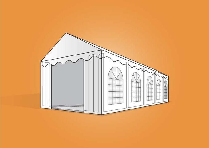 Ambisphere - Feesttent - Partytent - Opslagtent - 5x10m