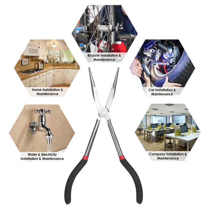 Handige 11  Heavy Duty Langbektang Gereedschap Roestvrij & Stevig & Duurzaam black