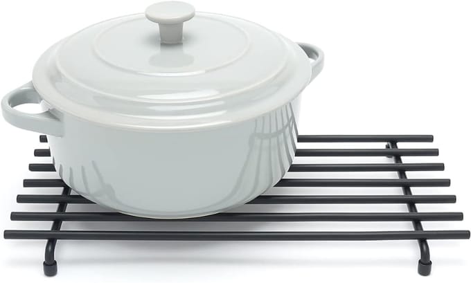 VLSelect® Onderzetters pannen - Hittebestendig - Pannenlappen - Geleegerd Staal
